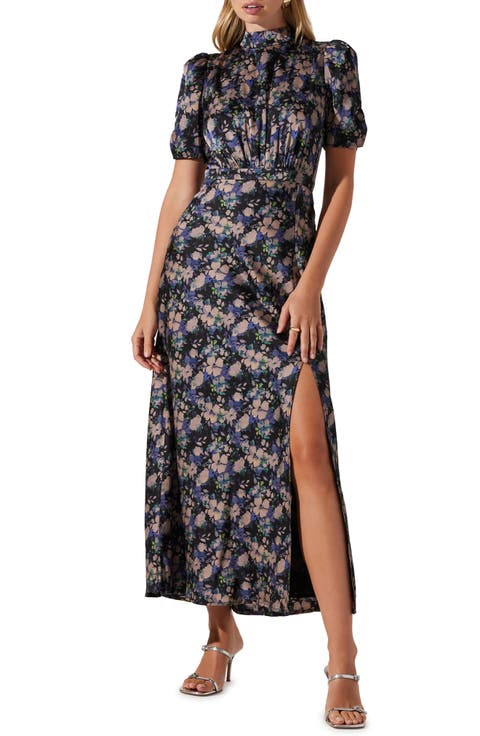 Floral Mock Neck Maxi Dress