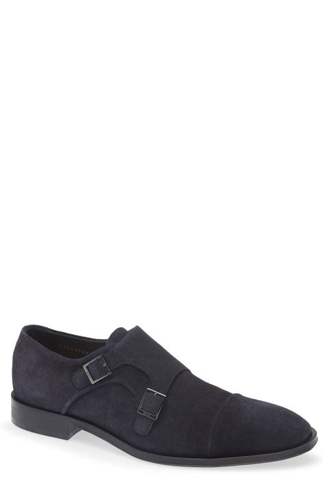 Derrek Cap Toe Two Buckle Monk Shoe (Men)