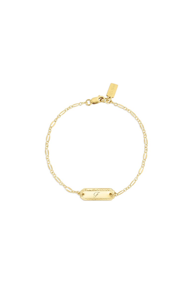 Set & Stones Cora Initial Bracelet, Main, color, Gold / F
