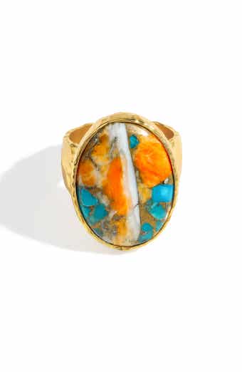 YS GEMS Oyster Turquoise Ring