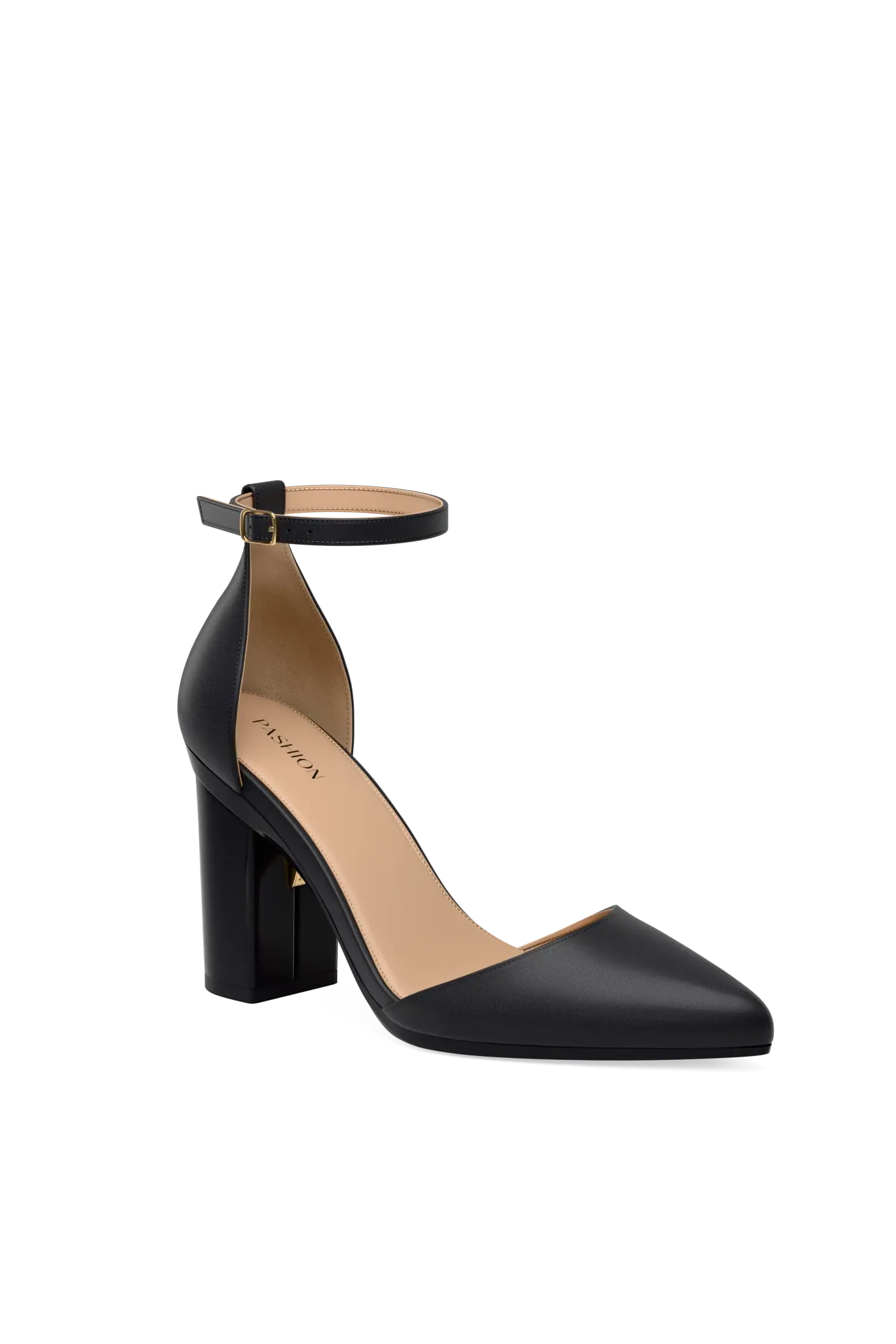 Pashion Footwear The D'Orsay 4" Block Convertible Heel, Main, color, Coal Leather