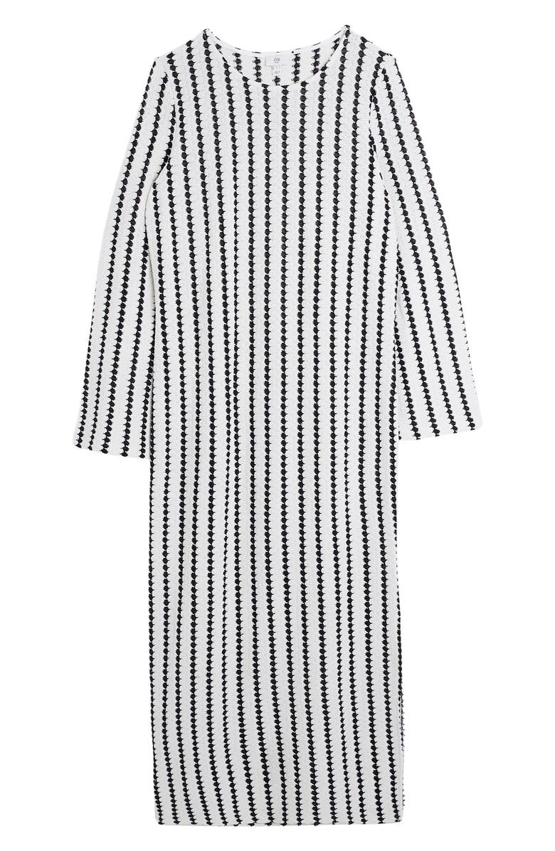 River Island Stripe Long Sleeve Knit Midi Dress, Alternate, color, 