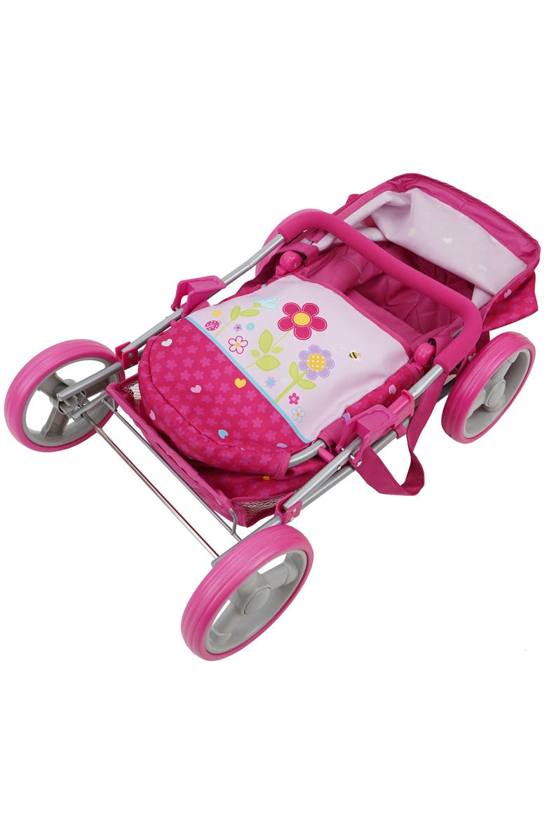 509 Garden Doll Pram Large Canopy, Alternate, color, Pink