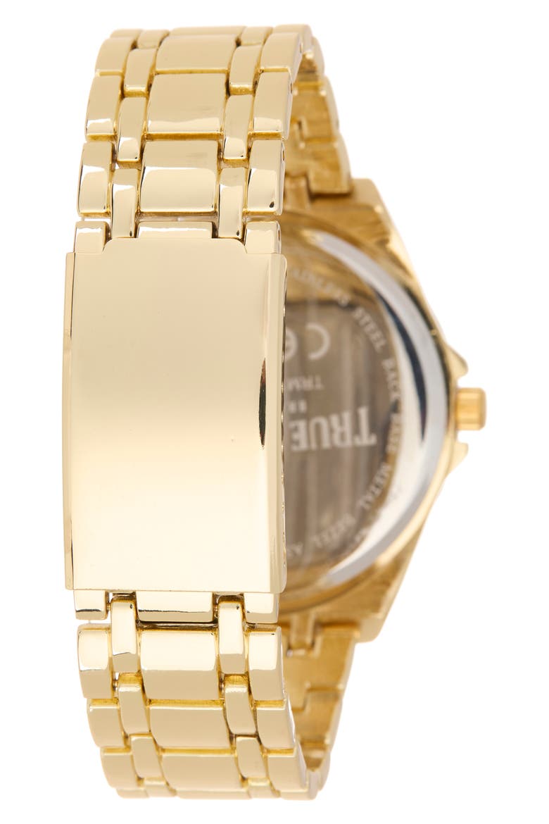 Round Logo Bezel Bracelet Watch, 43.2mm, Alternate, color, GOLD