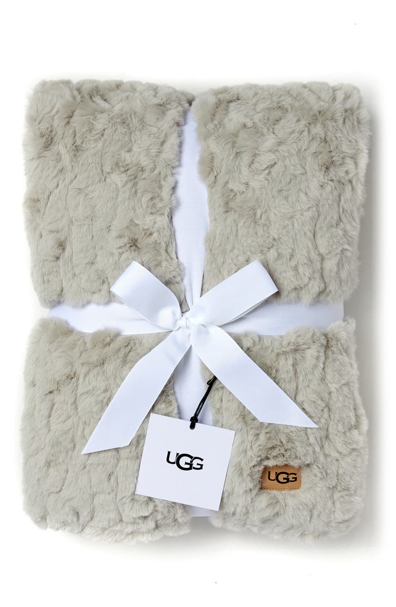 UGG<sup>®</sup> Amanda Faux Fur Throw Blanket, Alternate, color,