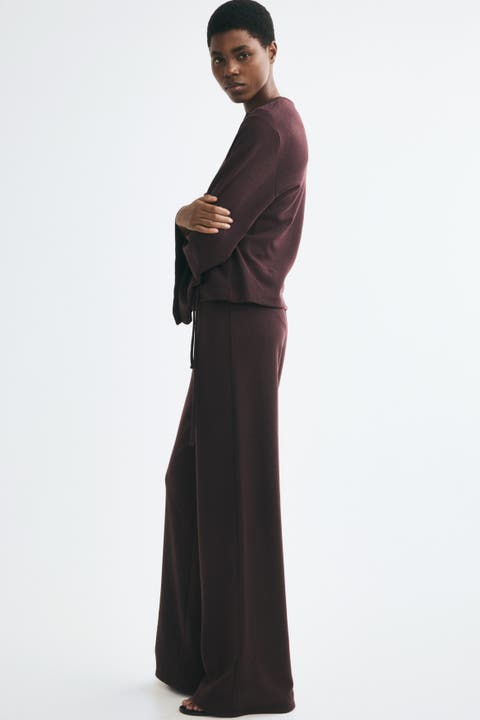 Wide-leg Knit Pants