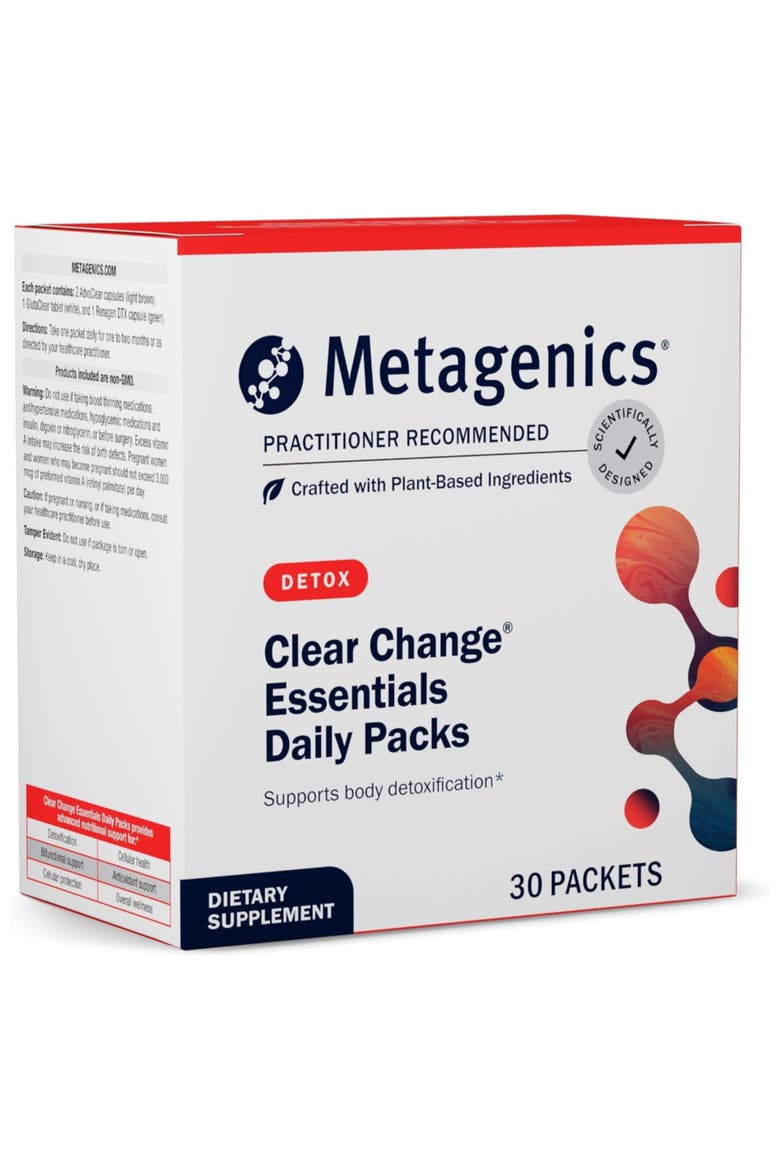 Clear Change Daily Essentials Detox and Gut Health Support Supplement 30 Packets, Main, color, None