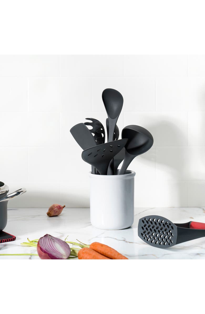 CUISIPRO Fiberglass Potato Masher, Alternate, color, Black