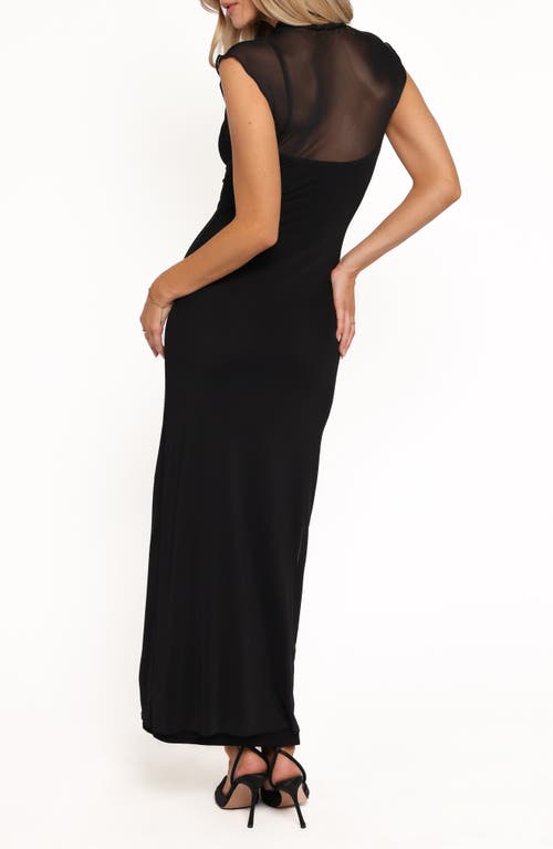 Petal And Pup Petal & Pup Charice Mock Neck Maxi Dress In Black