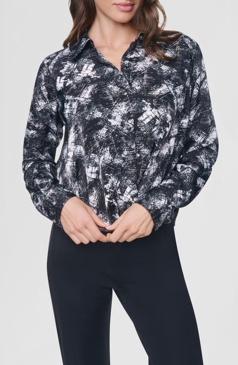 Print Twist Front Shirt