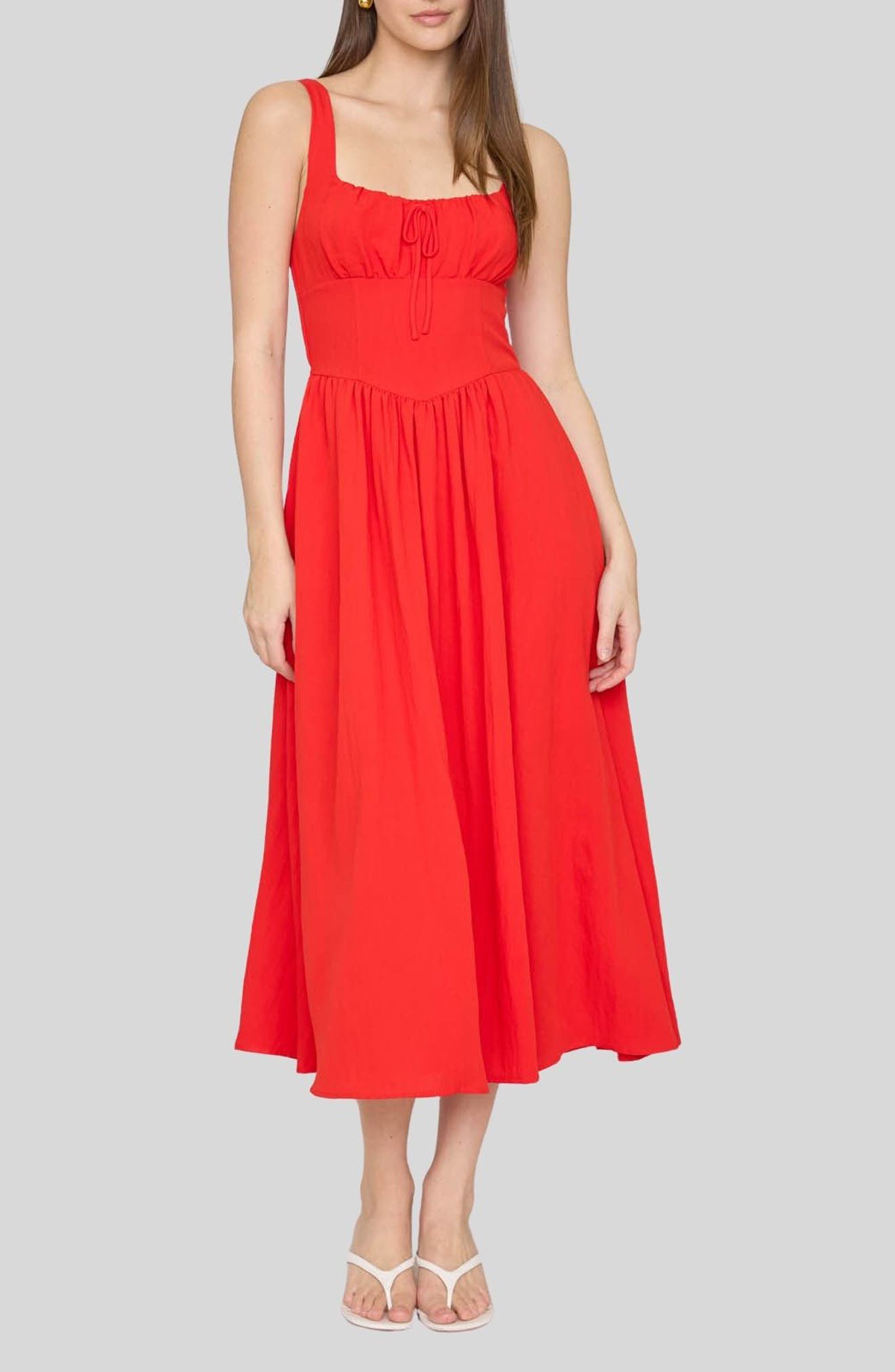 Bow Fit & Flare Midi Sundress - image 5