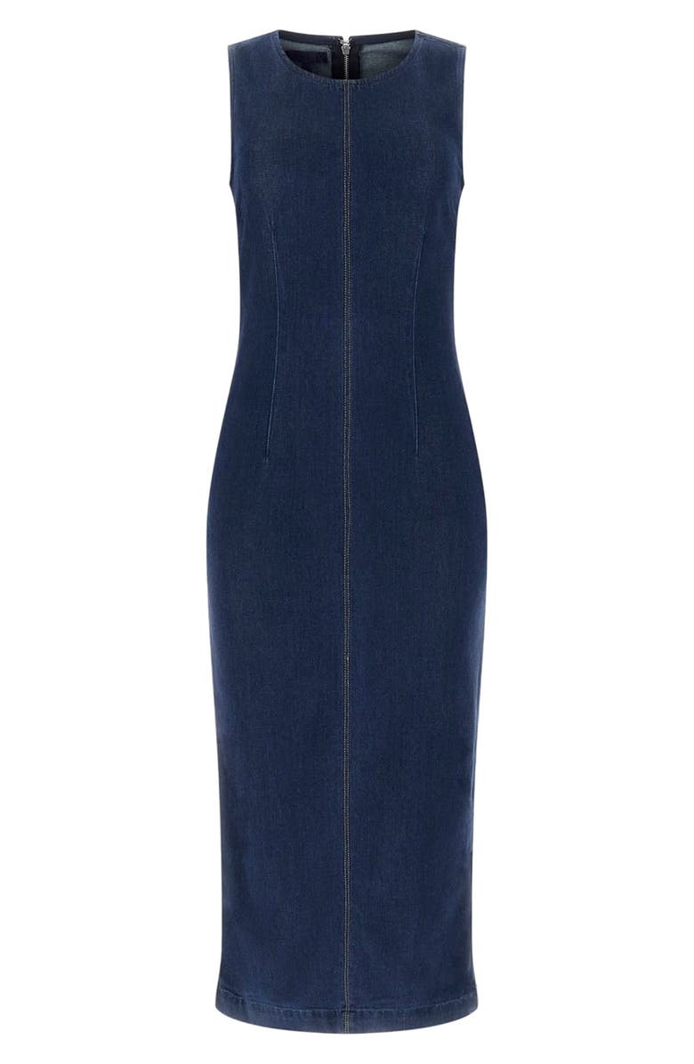 GUESS Dahlia Sleeveless Denim Midi Dress, Alternate, color, Oaklynn Bright Blue