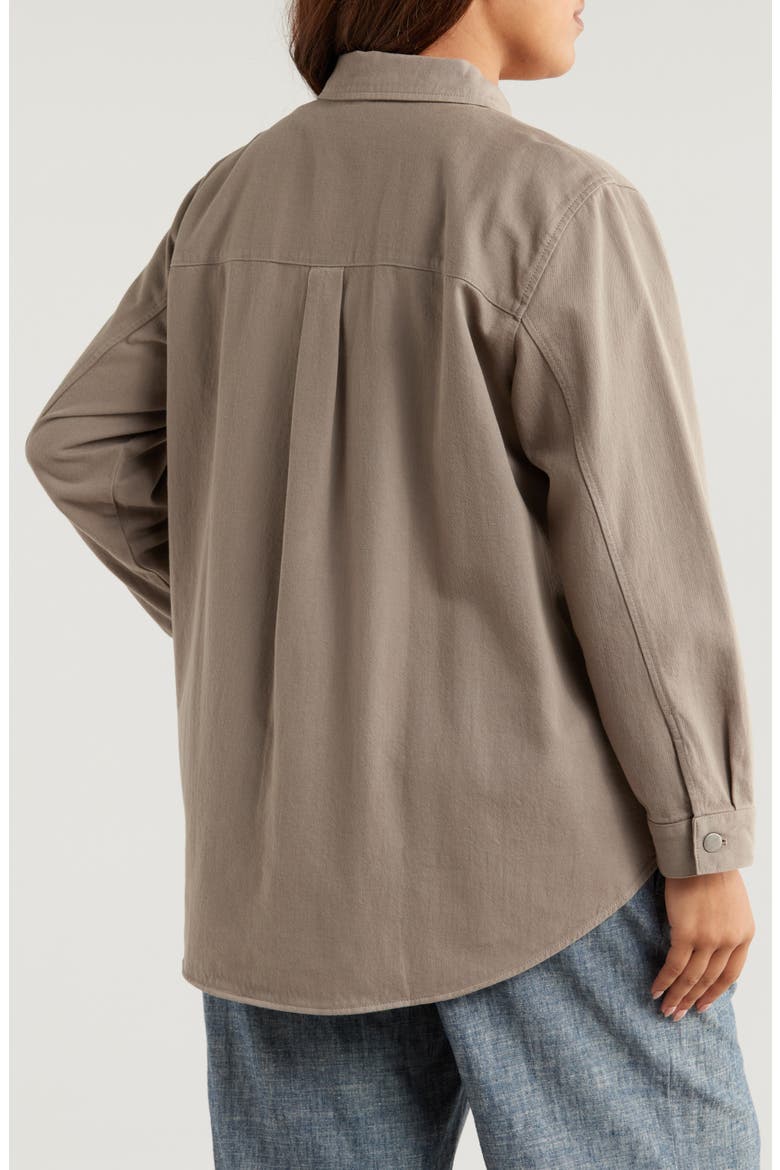 Classic Collar Organic Cotton Shirt Jacket, Alternate, color, REED