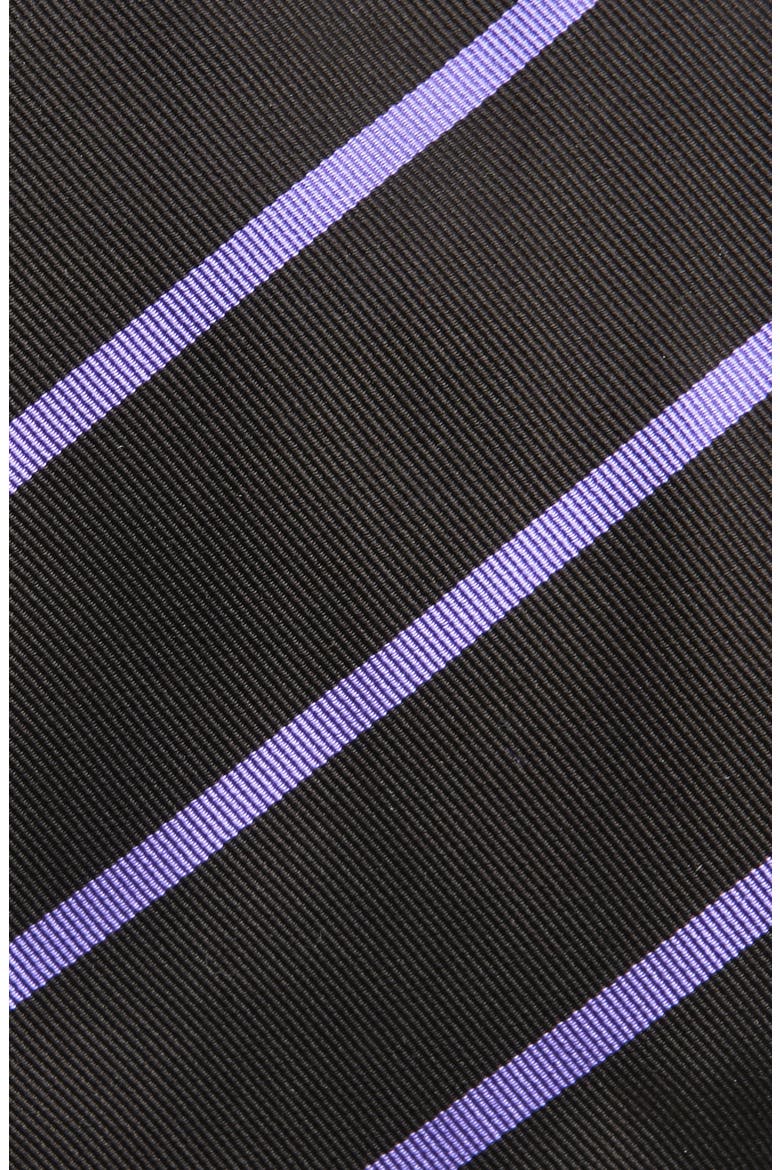 Super Repp Stripe Silk Tie, Alternate, color, BLACK/ PURPLE