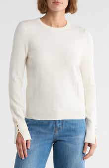 French Connection Split Cuff Crop Sweater