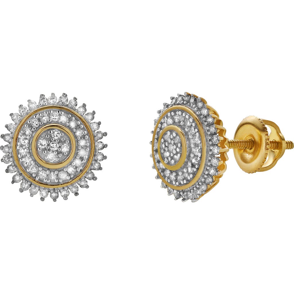 Luvmyjewelry Beleza 10k Yellow Gold Diamond Unisex Earrings In 10k Yellow Gold