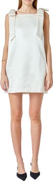 Endless Rose Sleeveless Velvet Satin Bow Minidress