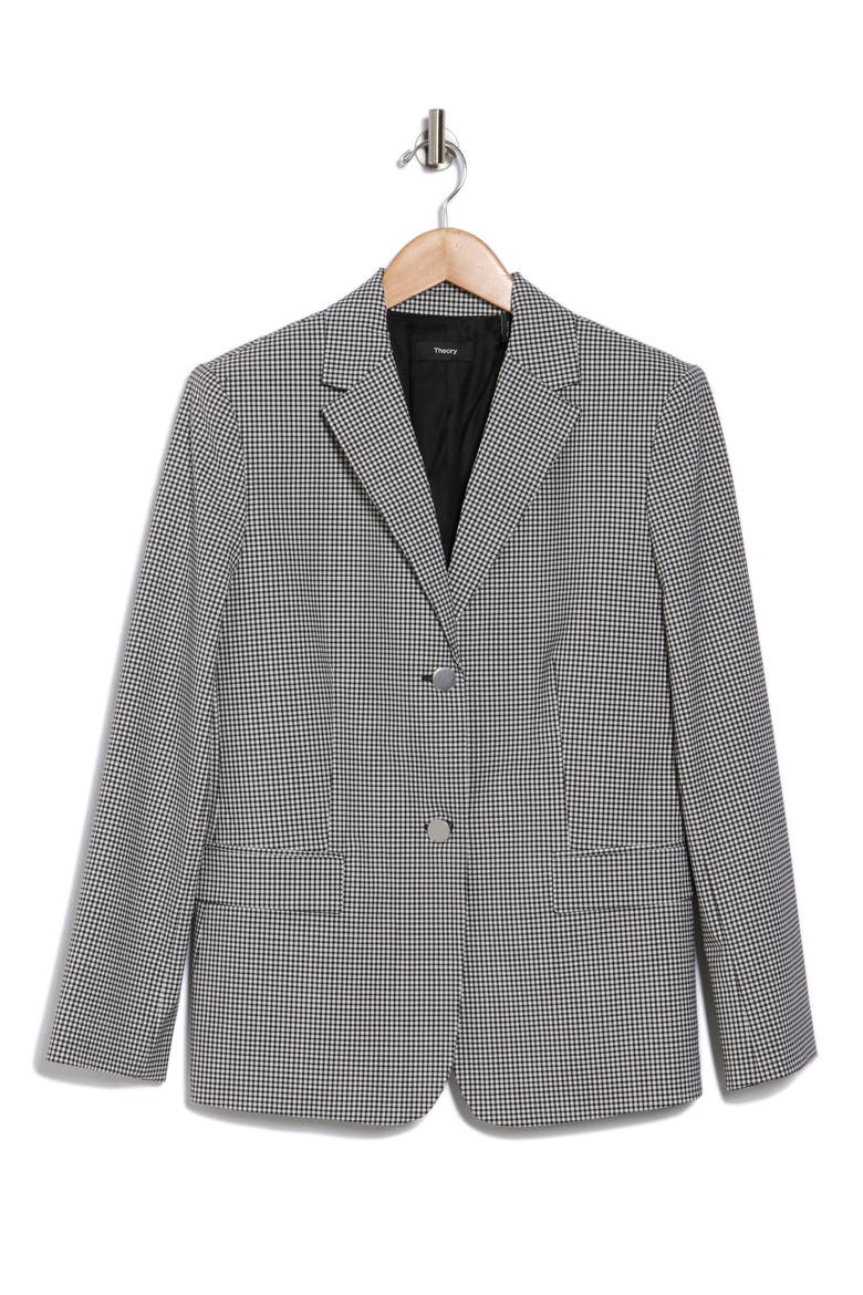 Stretch Wool Slim Fit Blazer Jacket, Alternate, color, BLACK MULTI