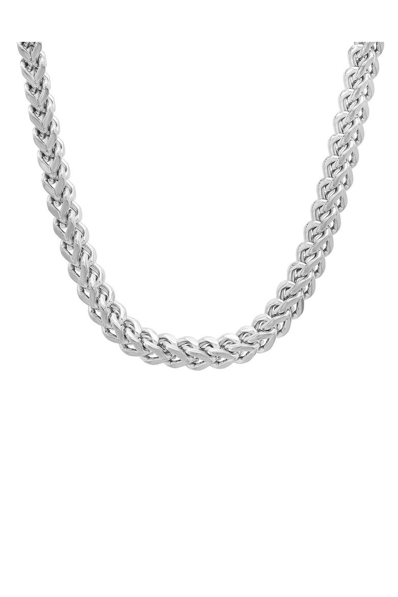 Men's Wheat Chain Necklace, Main, color, SILVER