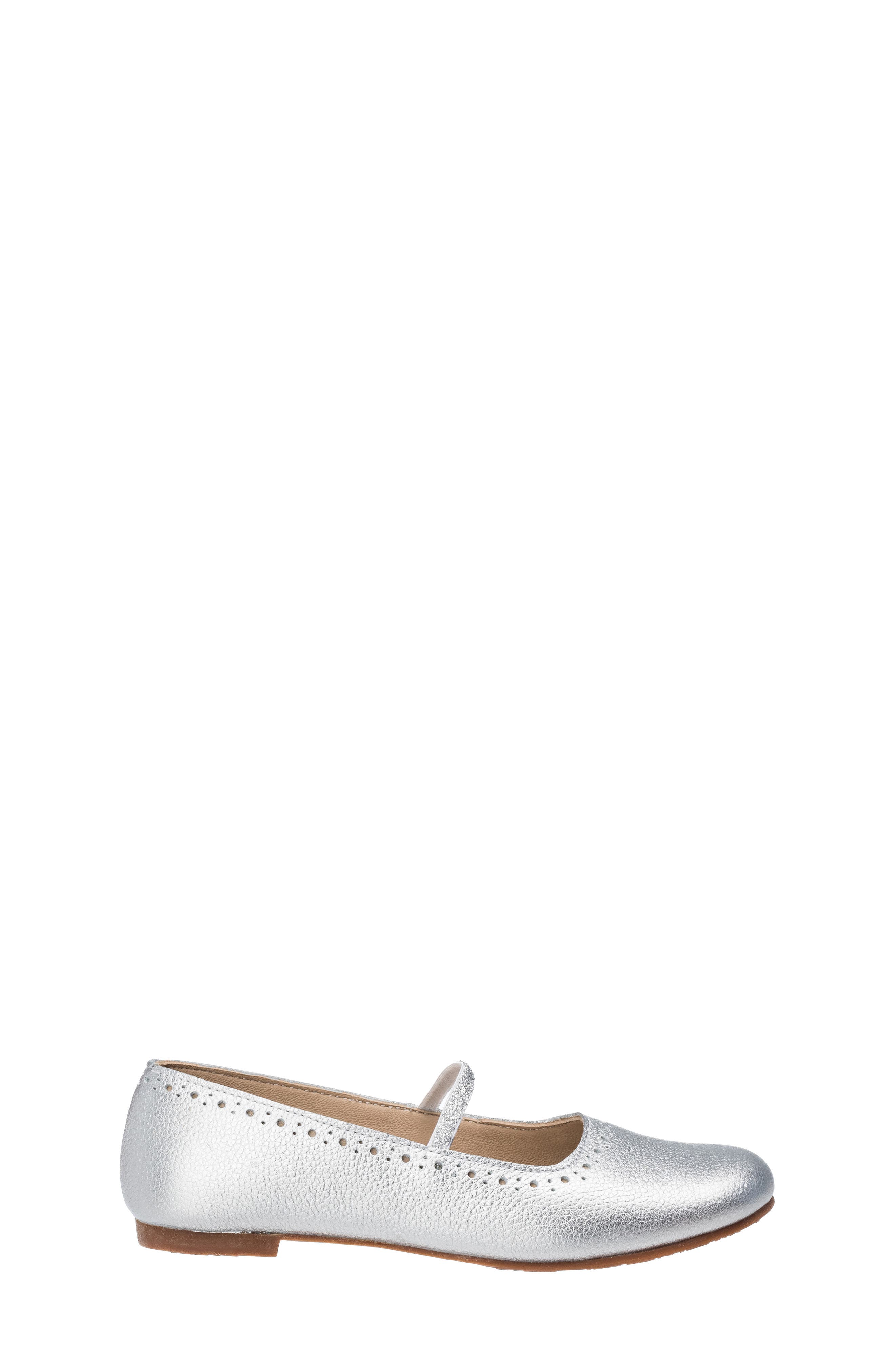 Elephantito Kids
 Sasha Ballet Flat, Alternate, color, Silver