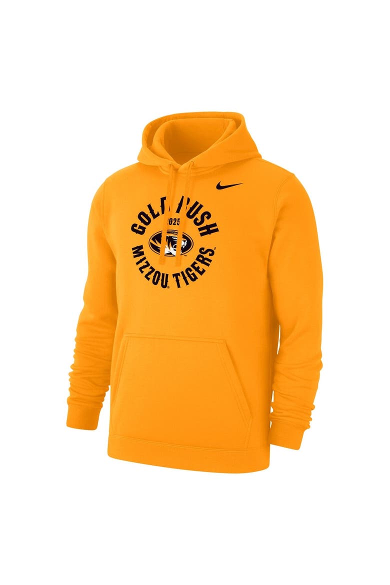 Men's Nike Gold Missouri Tigers 2025 Gold Rush Club Fleece Hoodie, Alternate, color, Gold