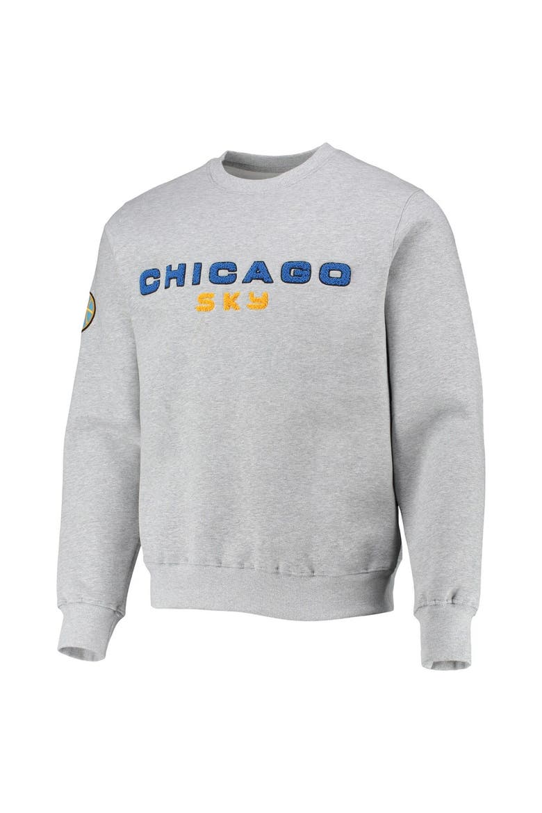 Men's Heathered Gray Chicago Sky Pullover Sweatshirt, Alternate, color, Heather Gray