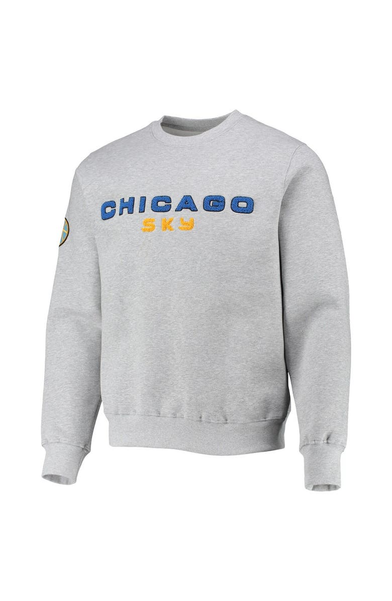 KUR8TED Men's Heathered Gray Chicago Sky Pullover Sweatshirt, Alternate, color, 