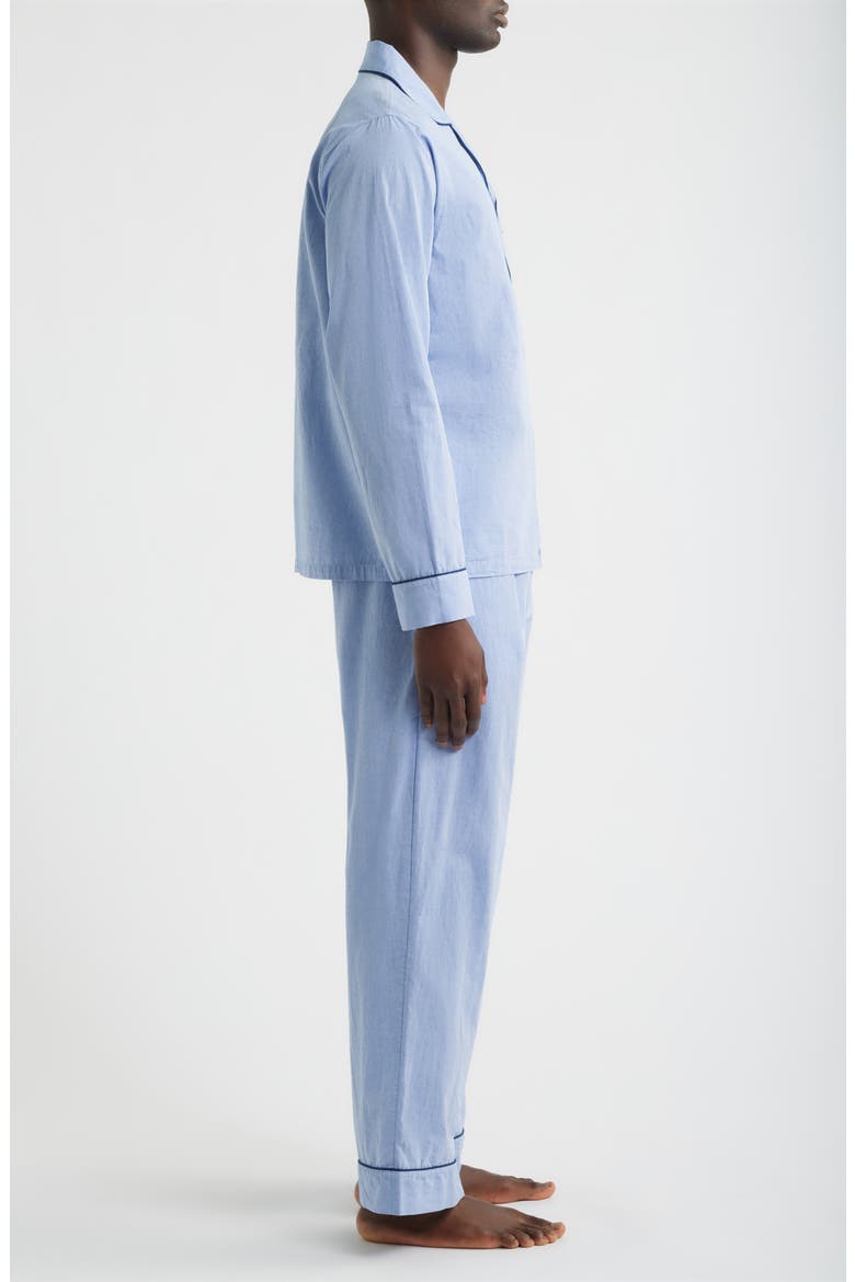 Poplin Woven Pajama Set, Alternate, color, BLUE CHAMBRAY- NAVY
