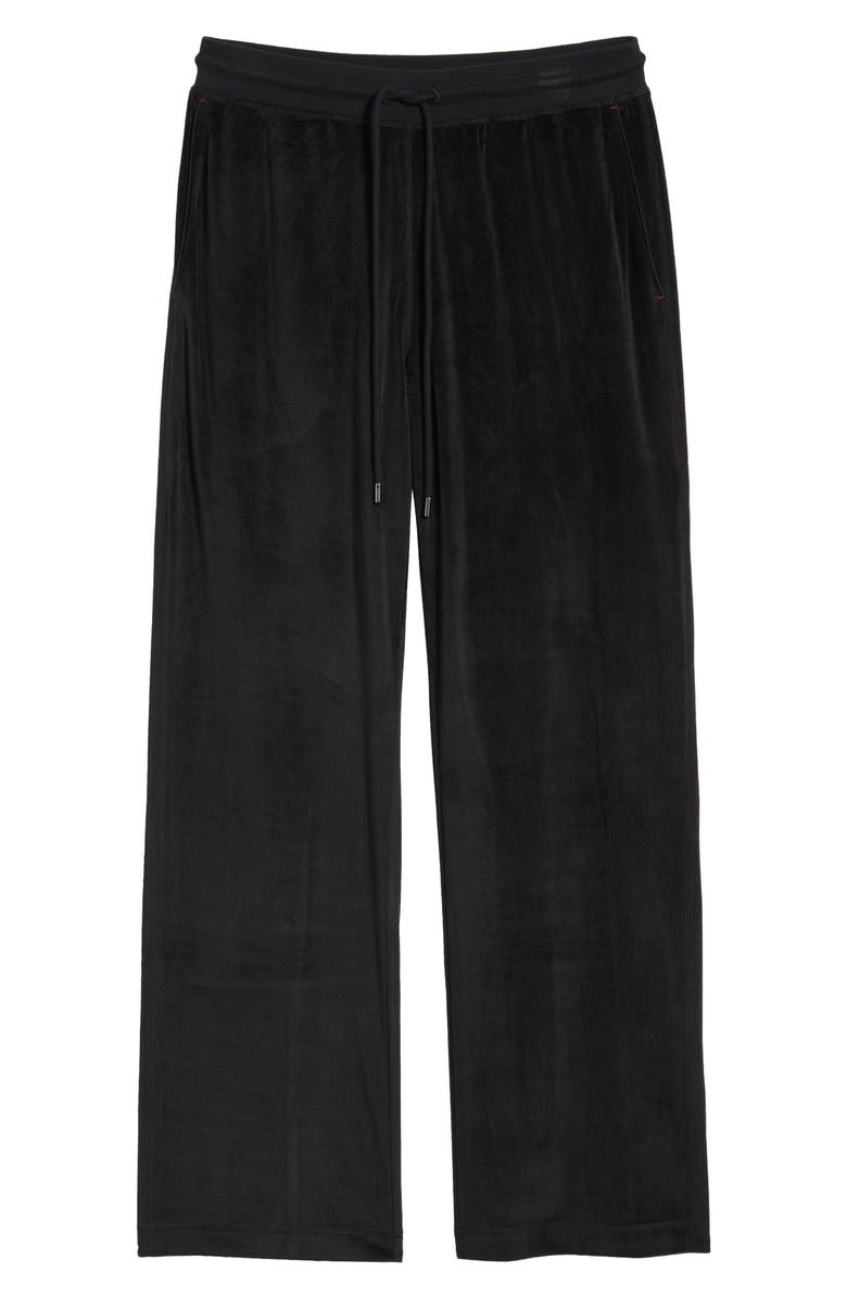 Daniel Buchler Velour Jacquard Pajama Pants, Alternate, color, Black