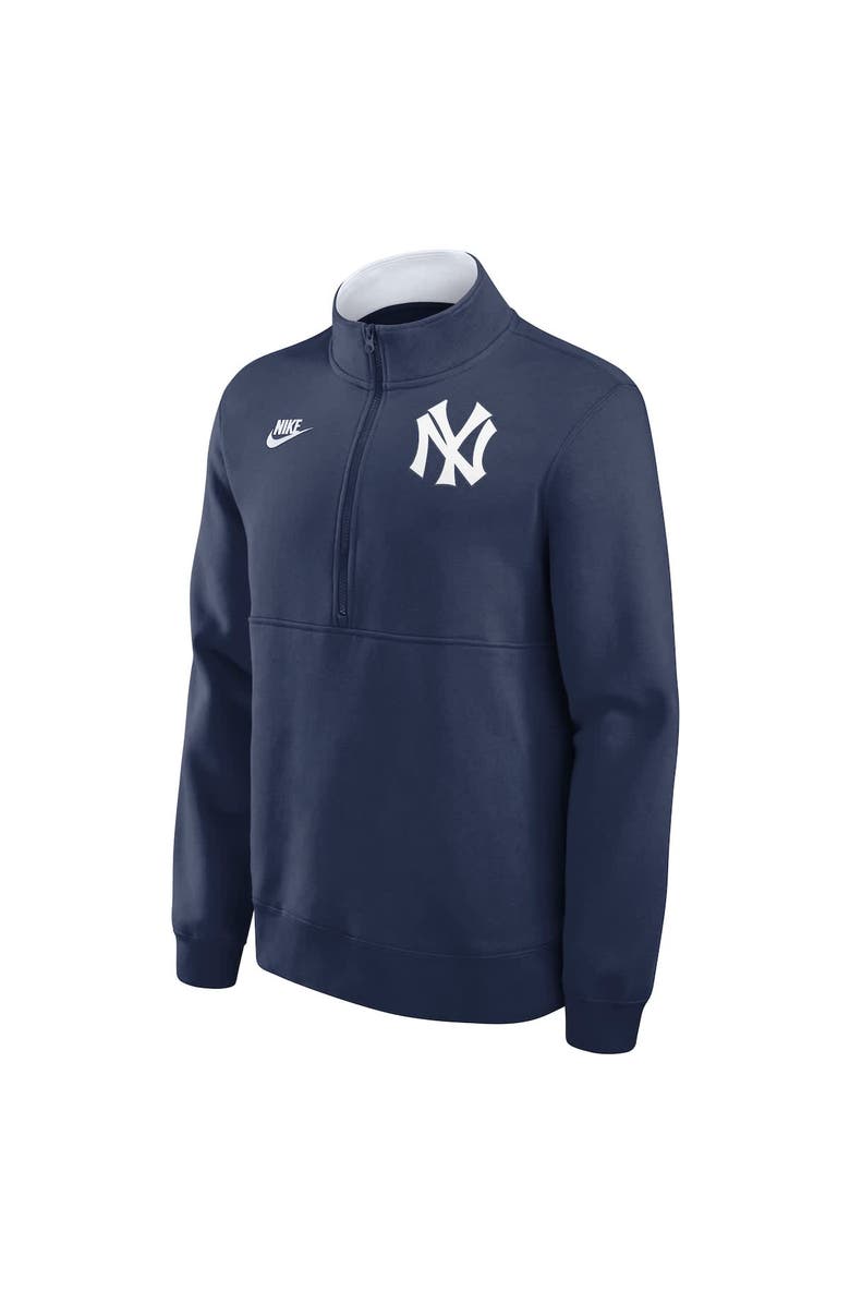 Nike Men's Nike Navy New York Yankees Cooperstown Collection Fleece Half-Zip Pullover, Alternate, color, 