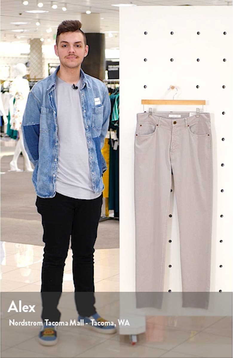 Slim Straight Fit Corduroy Pants, sales video thumbnail