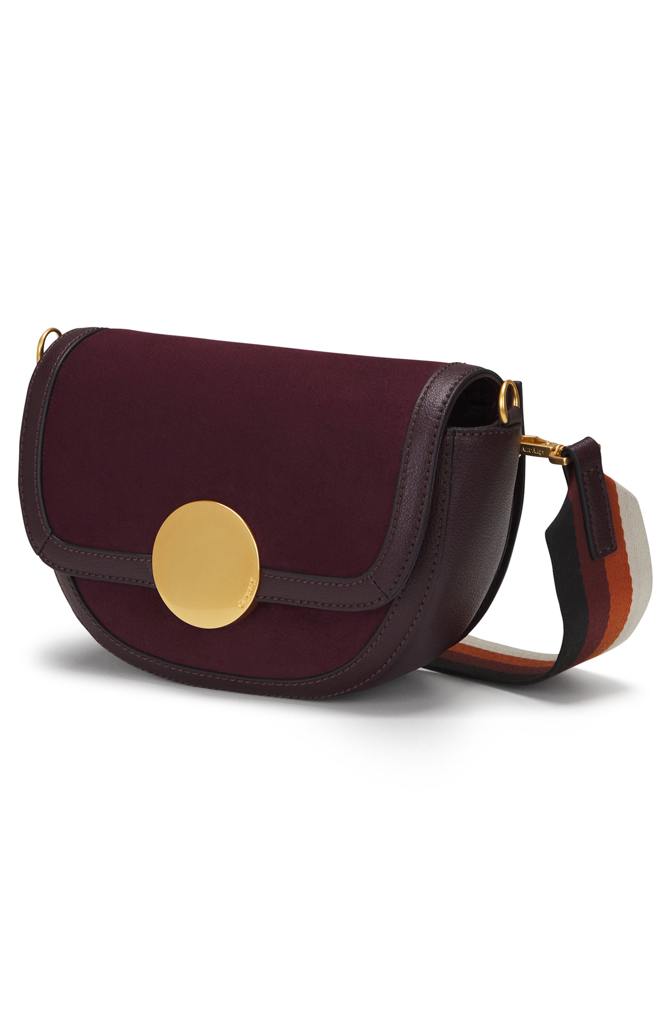 Lottie Suede Crossbody, Alternate, color, BORDO