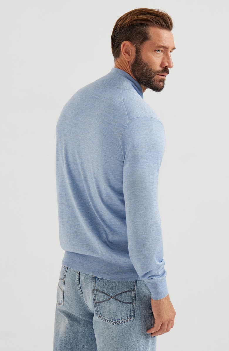 Brunello Cucinelli Lightweight knit cardigan, Alternate, color, Denim