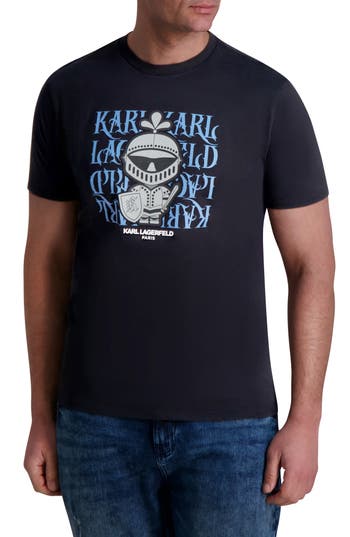 Karl Lagerfeld Paris Gothic Karl Logo Graphic T-shirt In Black