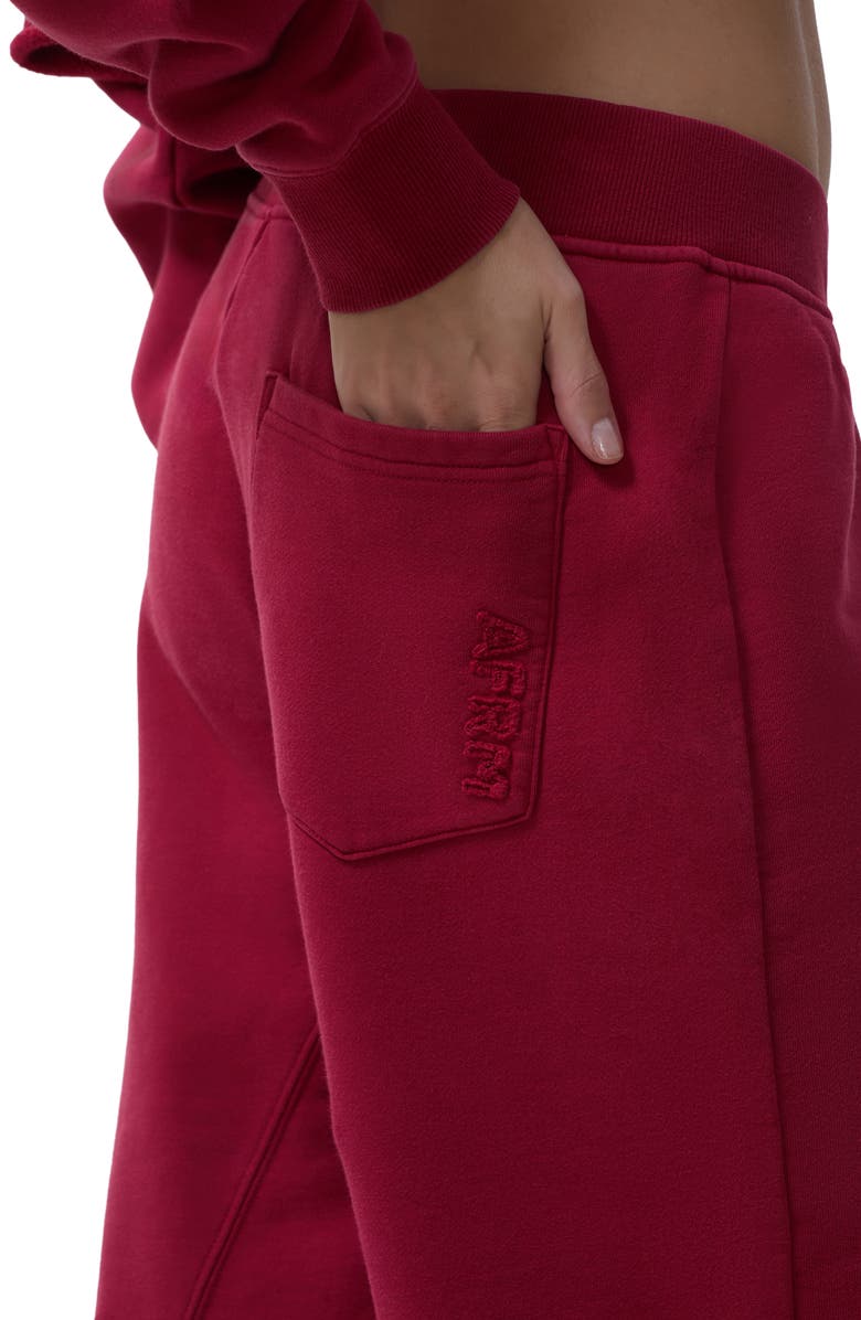 AFRM Dustin V-Waist Wide Leg Sweatpants, Alternate, color, Rio Red