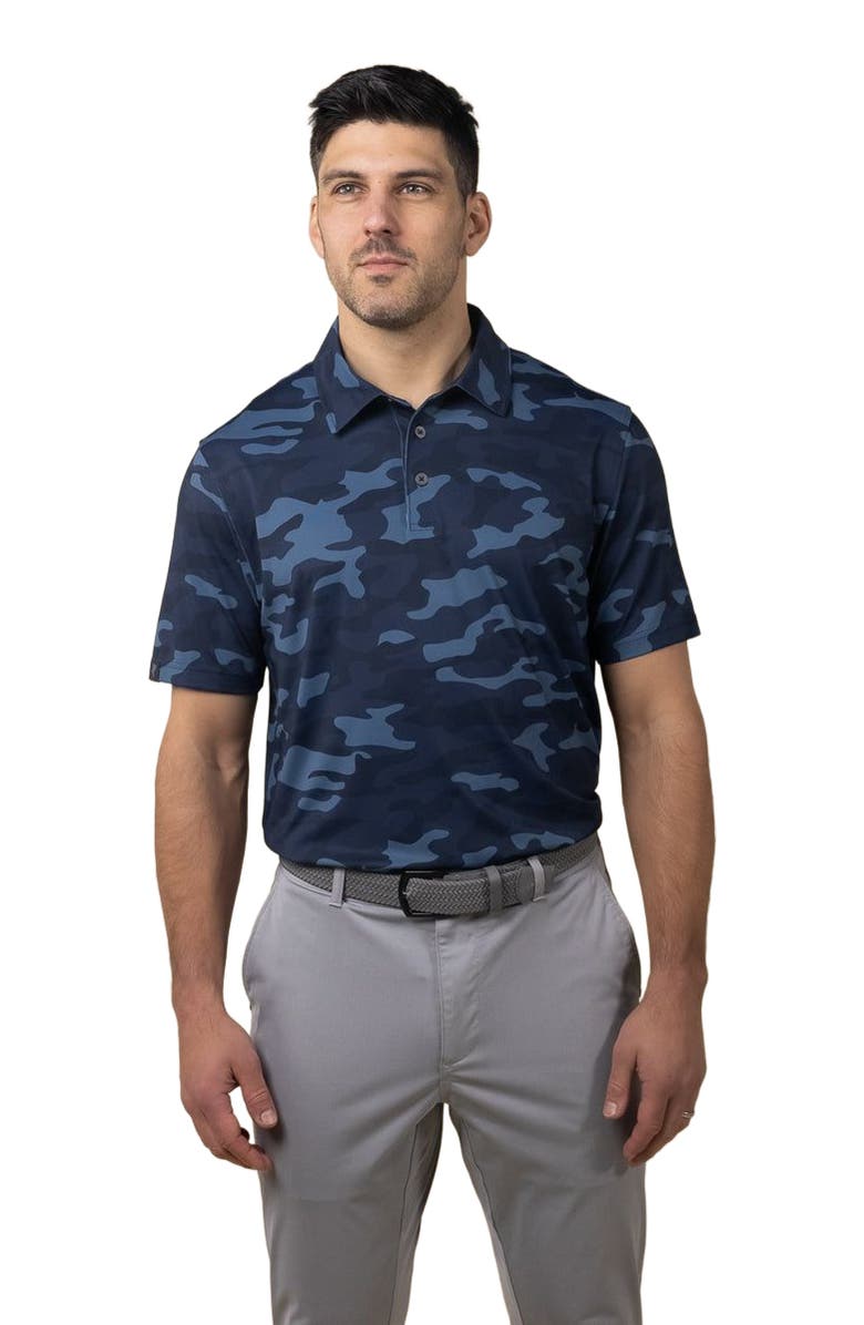 ASHWORTH GOLF Midnight Camo Polo, Alternate, color, Midnight
