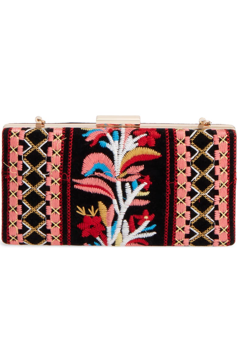 Shiraleah Verna Embroidered Minaudiere, Main, color,