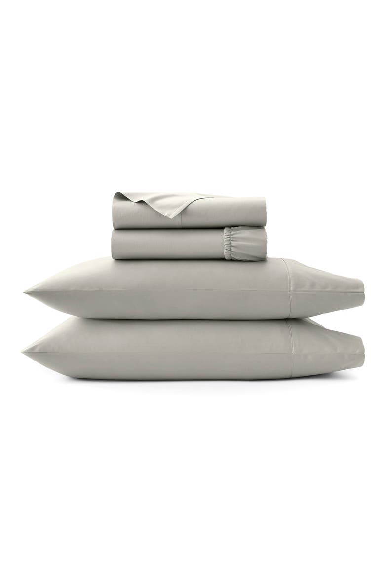Signature Hemmed Sheet Set, Main, color, PEWTER
