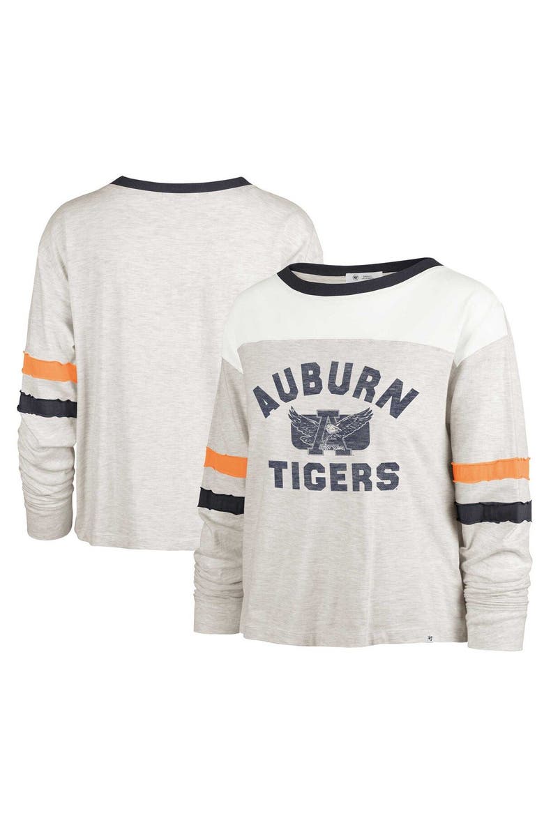 '47 Women's '47 Oatmeal Auburn Tigers Vault All Class Lena Long Sleeve T-Shirt, Main, color, Oatmeal