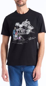 Robert Graham Beach House Graphic T-Shirt