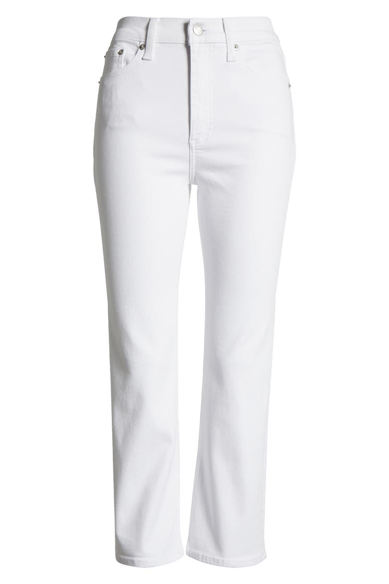 Petite Lennon High Waist Ankle Bootcut Jeans, Alternate, color, VIVID WHITE
