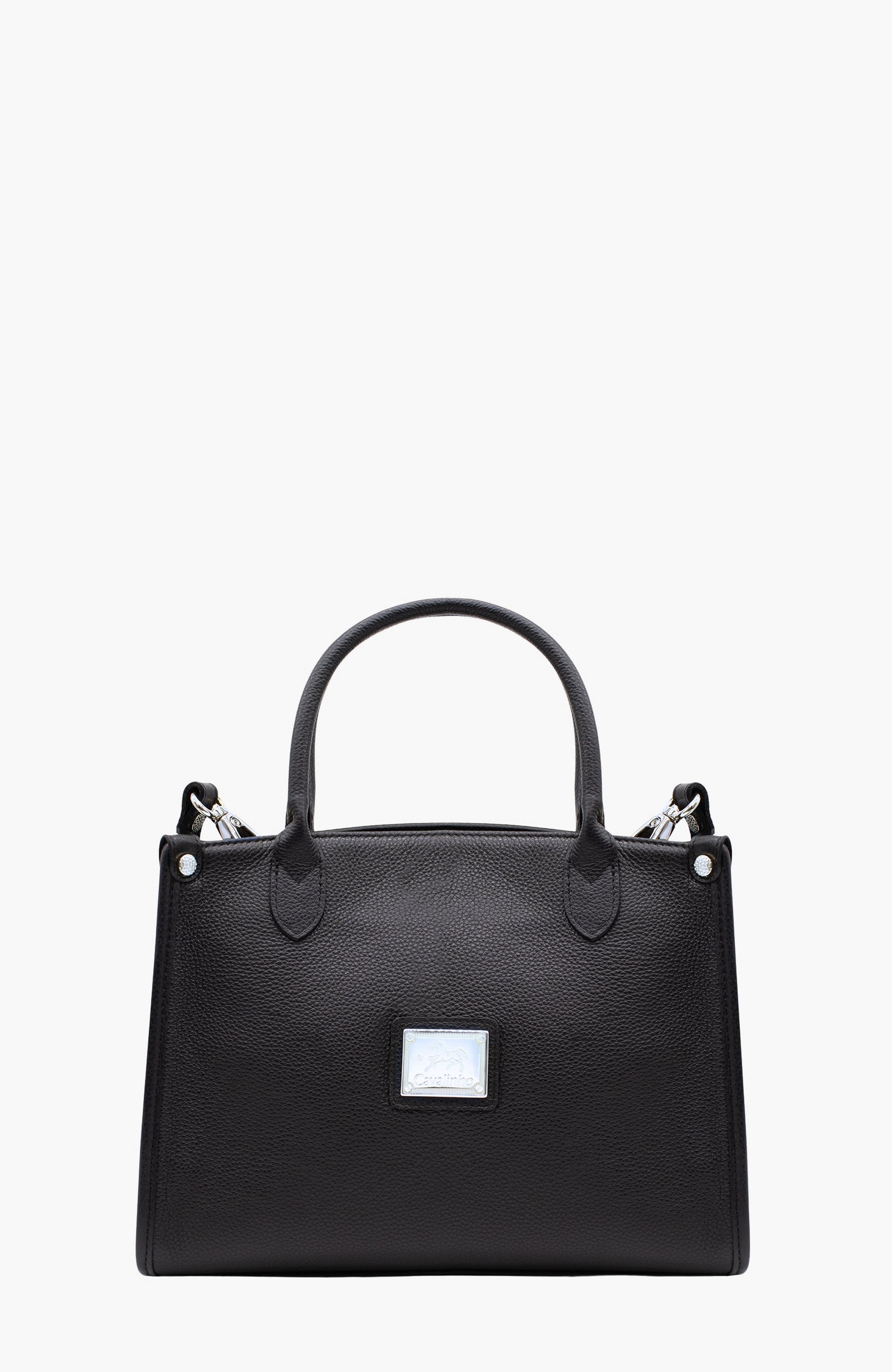 Muse 480 Pebbled Leather Handbag, Main, color, Black