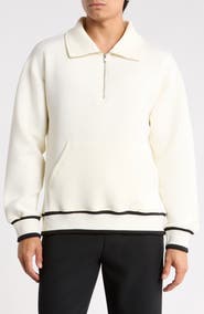 JASON WU Quarter-Zip Scuba Sweatshirt
