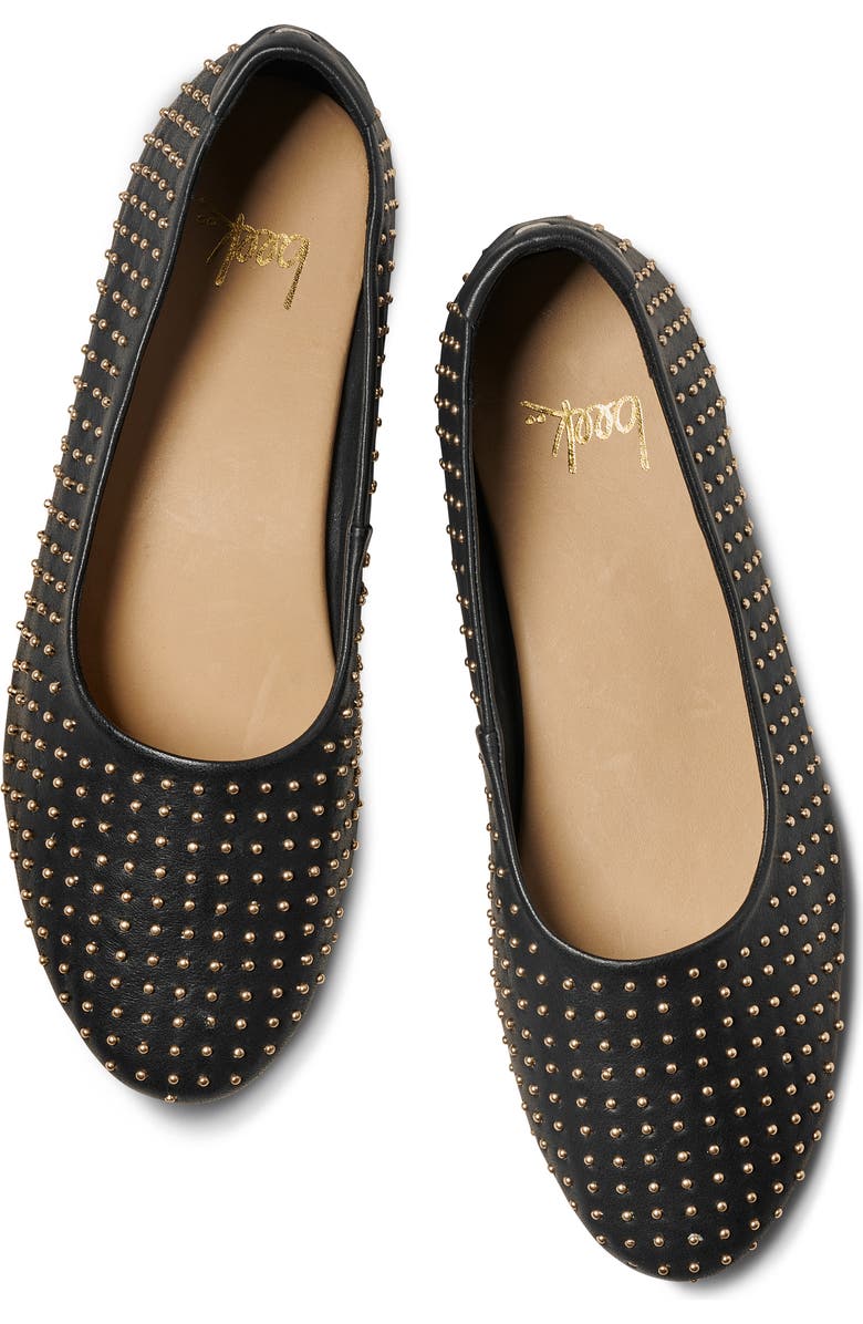 Beek Swiftlet Stud Ballet Flat, Alternate, color, Black