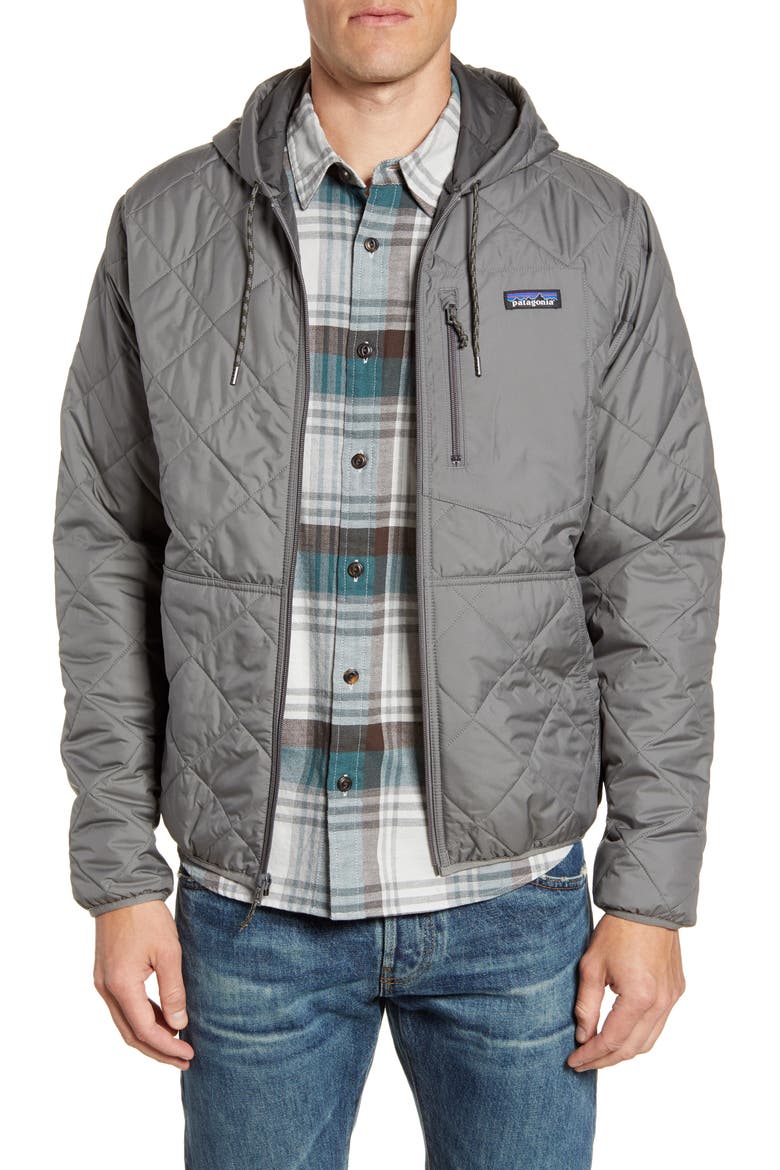 Weather Resistant Thermogreen Insulated Recycled Ripstop Hooded Jacket, Main, color, HEX GREY