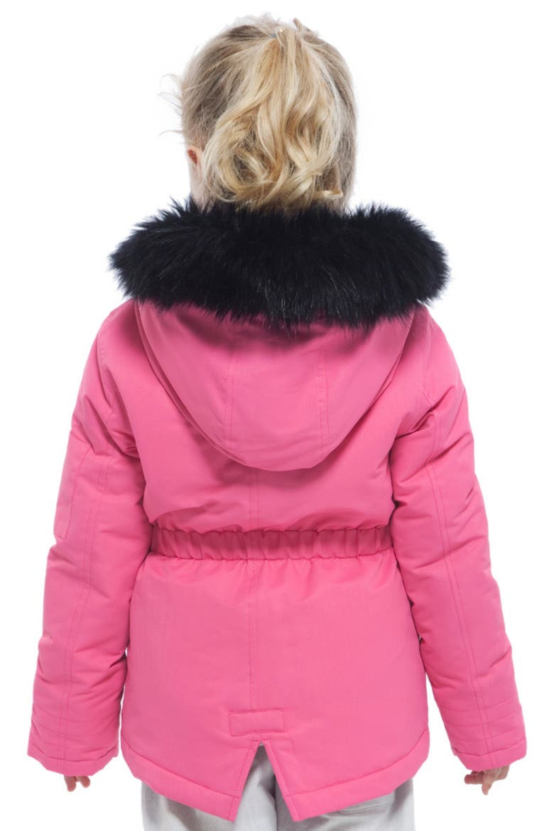 Kids' Parka Jacket with Insulated Hood, Alternate, color, Hot Pink