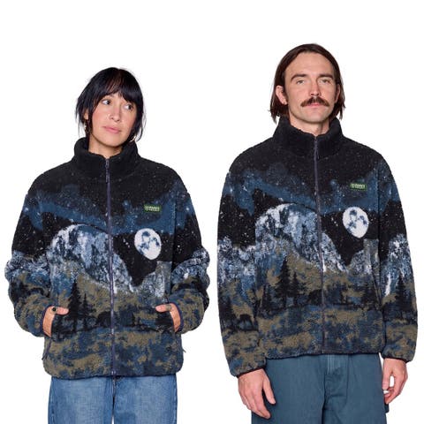 Yosemite Night Views Full-zip High Pile Fleece Jacket