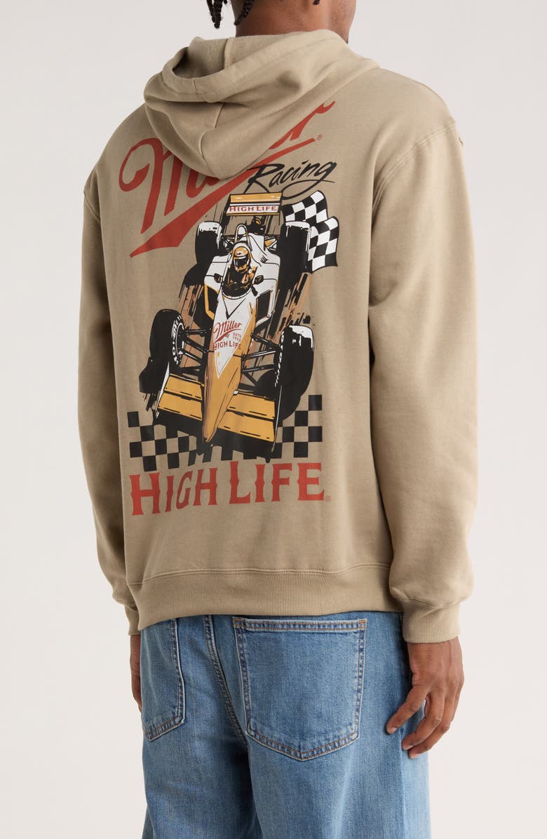 The Forecast Agency Miller Racing Graphic Hoodie, Alternate, color, Winter Twig