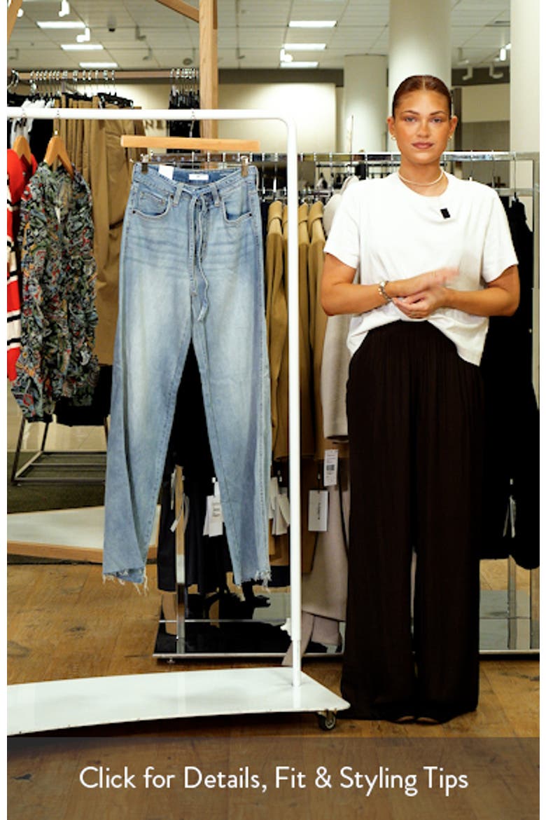 Tie-Waist High Rise Wide Leg Jeans video