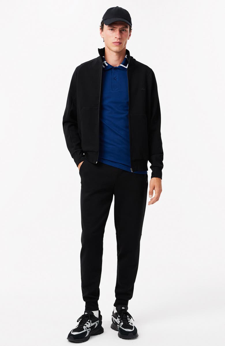 Lacoste Semi Fancy Slim Fit Piqué Knit Polo, Alternate, color, Globe